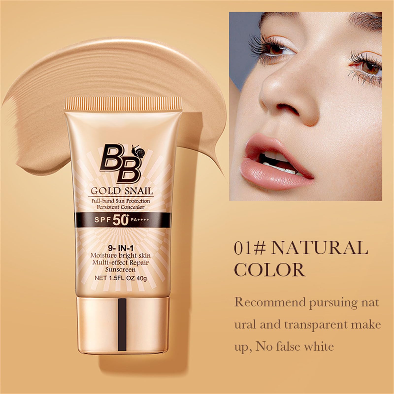 Generic Korean BB Cream SPF50+ 9-in-1 Waterproof Foundation | Lightweight, Long-Lasting Coverage