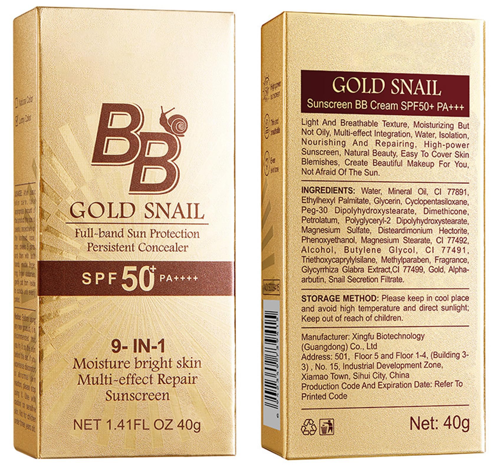 Generic Korean BB Cream SPF 50 - 9-in-1 Waterproof Foundation (2-pcs)