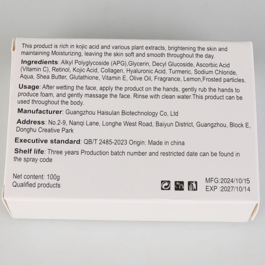 Generic Lemon Turmeric Kojic Soap 3-Piece Set with Bubble Nets