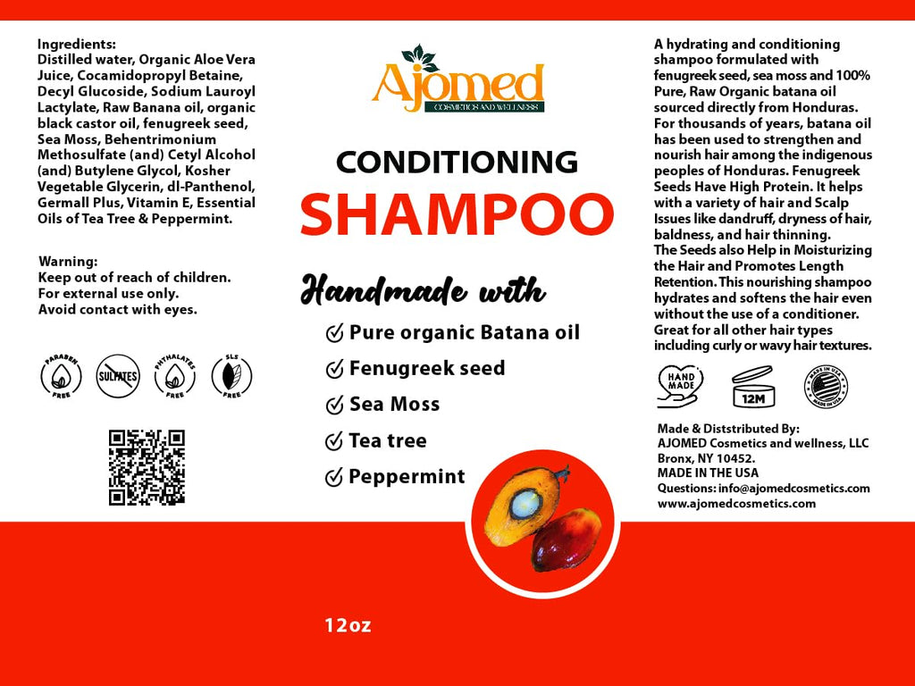 Handmade Hair Shampoo & Conditioner Set with Batana Oil & Sea Moss
