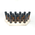 Generic Roller Ball Bottle Display Rack – 15 Hole Natural Pine, Handmade