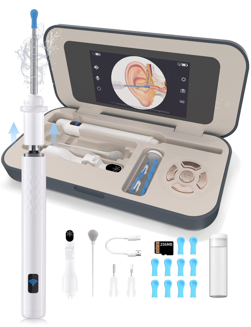 Sofbunny A03 Ear Wax Removal Tool with Screen – 1080P HD Otoscope Kit