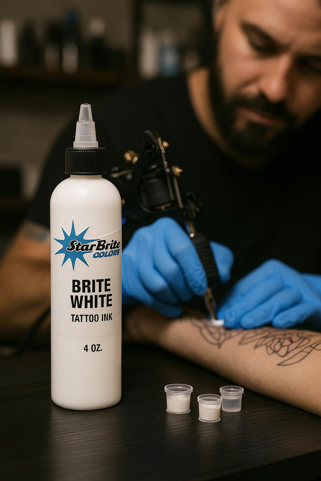 Generic Tattoo Ink Brite White 4oz – Sterilized Professional Pigment, USA Formula