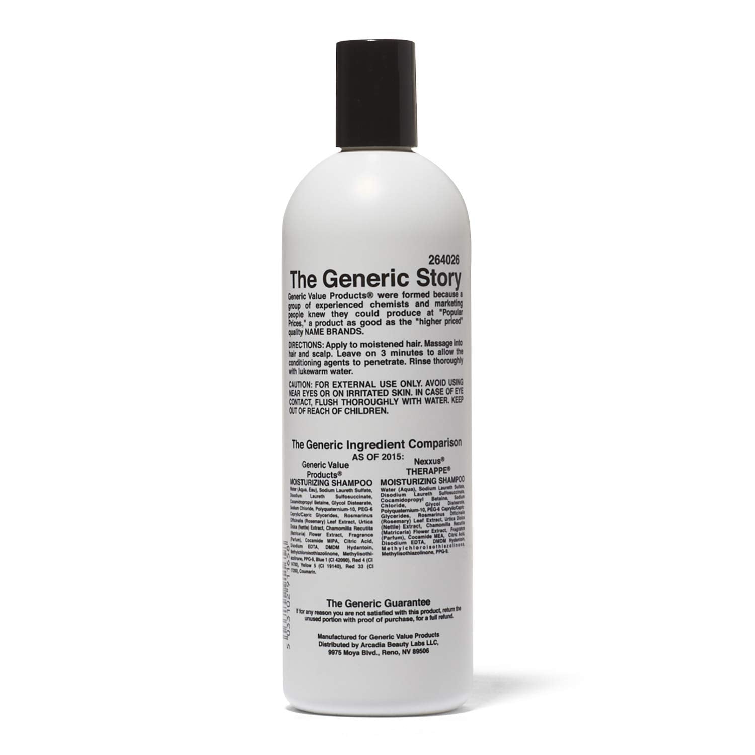 Generic Value Products Moisturizing Shampoo – Sun Protection, Natural Repairing Herbs, 16 oz