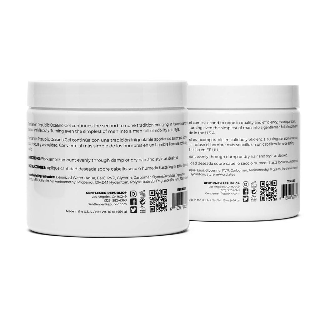 Gentlemen Republic Refined & Océano Hair Gel Duo Pack – 16oz