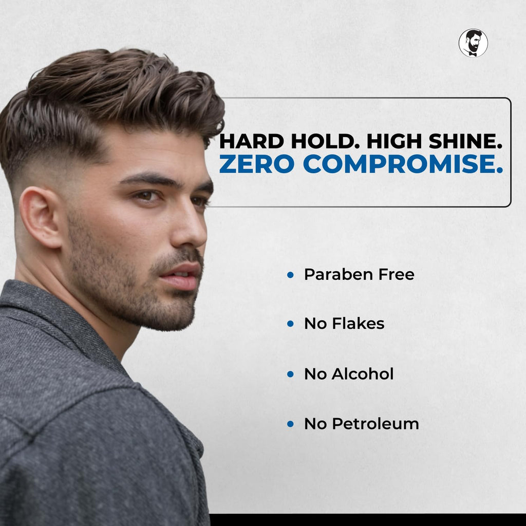 Gentlemen Republic Oceano Hair Gel 16oz – 100% Alcohol-Free, Strong Hold, High Shine, Made in USA