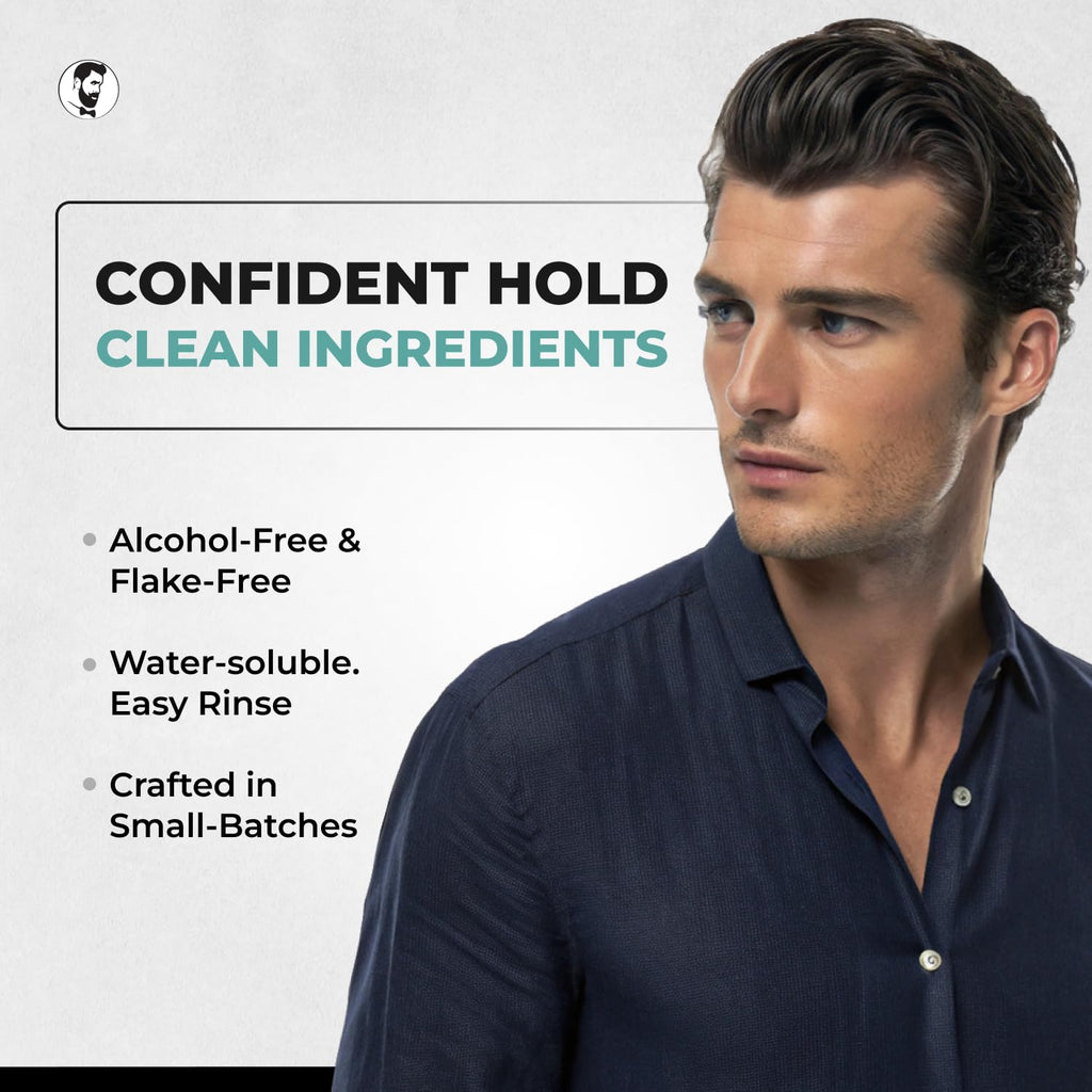 Gentlemen Republic 64oz Refined Gel for Men | Humidity-Resistant, Alcohol-Free Hold, Flake-Free Shine — Made in USA