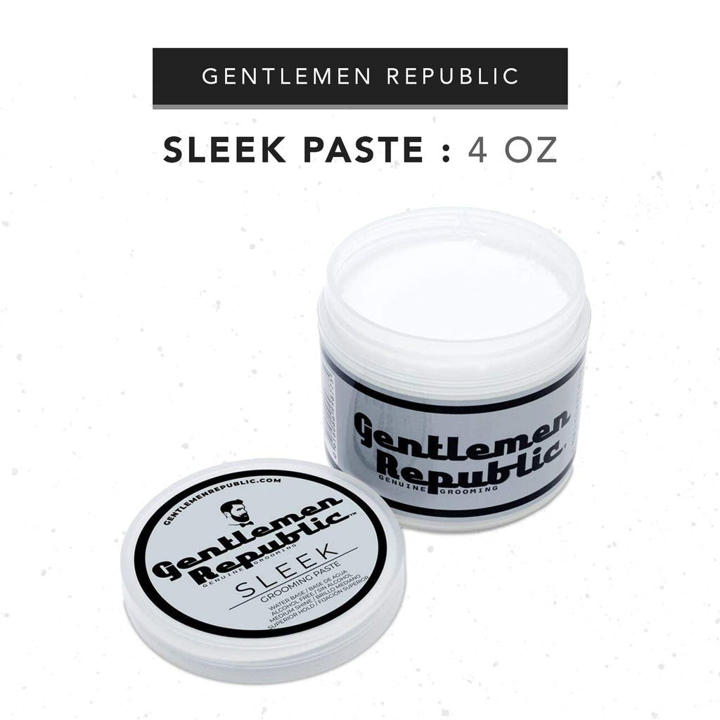 Gentlemen Republic 4oz Sleek Paste – Lightweight Hold, Water-Based, Alcohol-Free