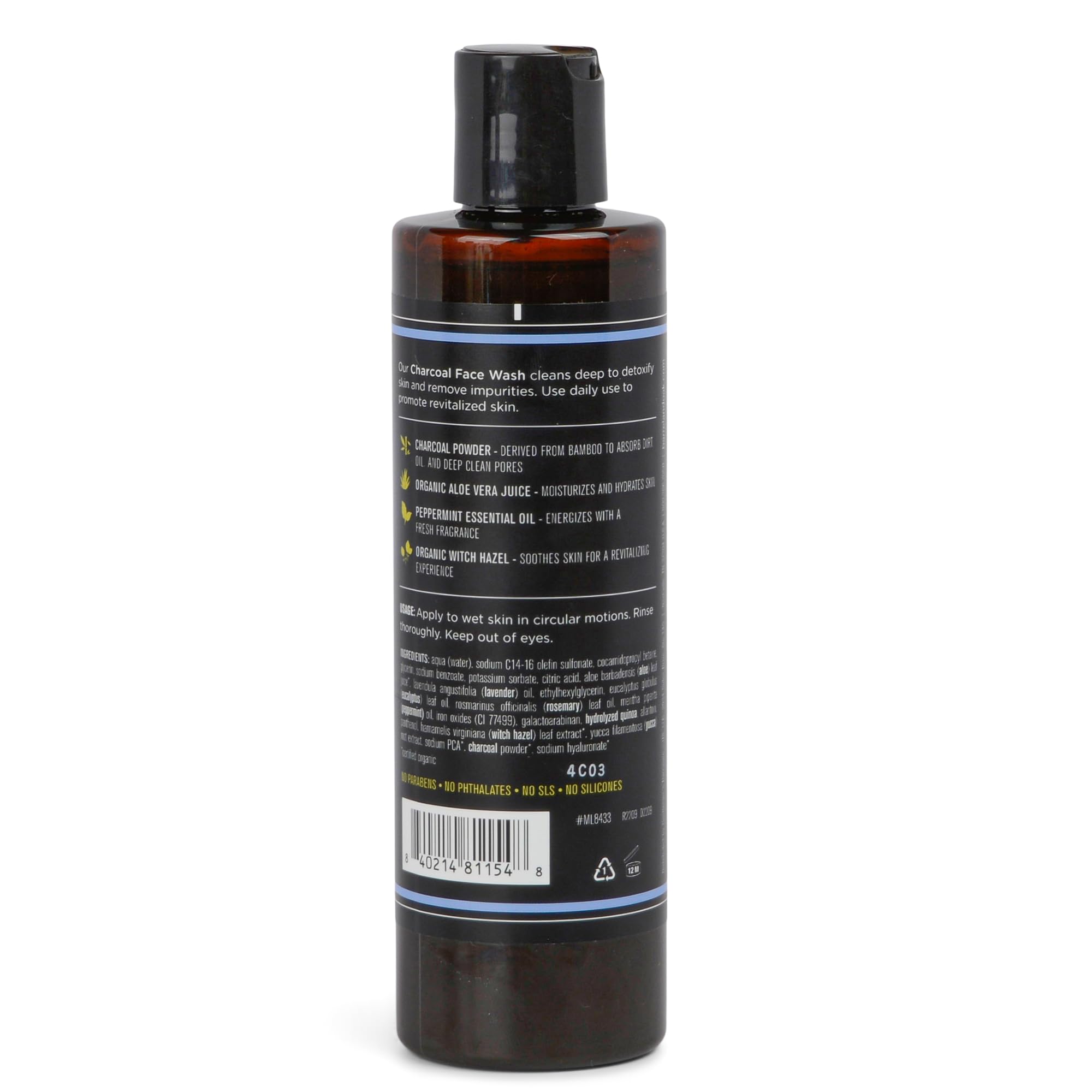 Barrel and Oak Detox Charcoal Facial Cleanser for Men | Gentlemen's Hardware