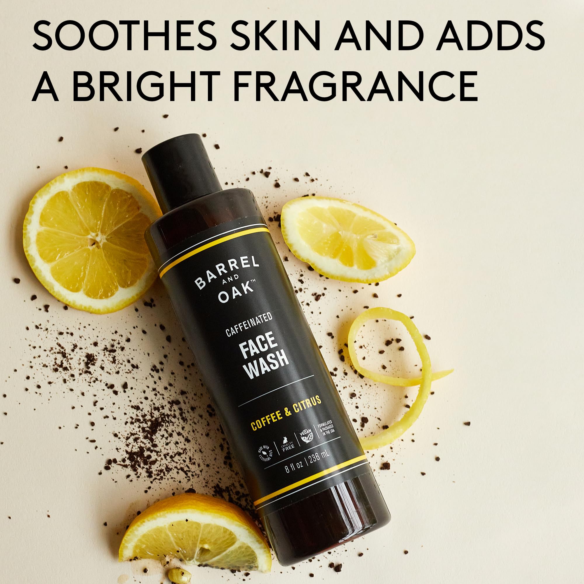Barrel & Oak Caffeinated Coffee & Citrus Face Wash – Gentlemen's Hardware, 8 oz