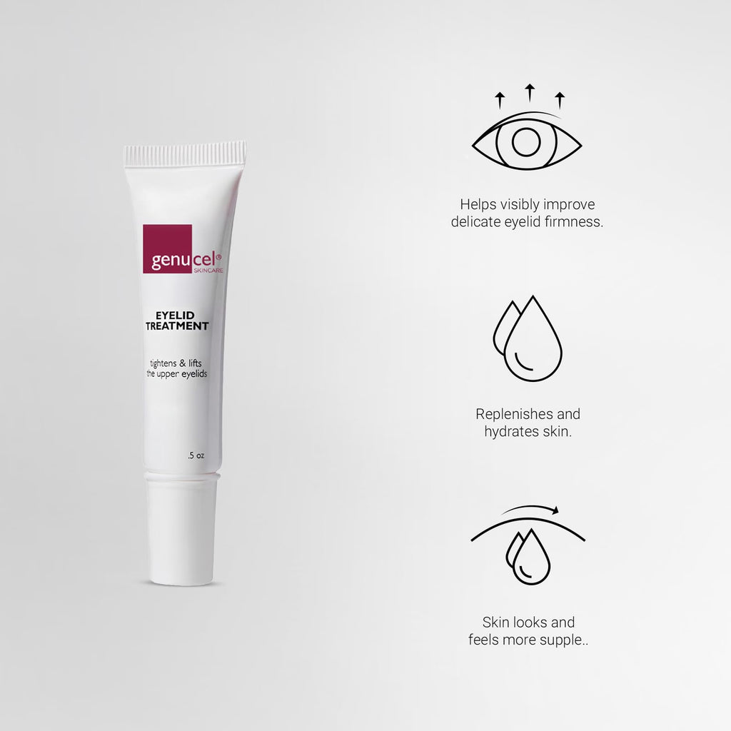 Genucel Eyelid Cream – Firming & Hydrating Upper-Eye Serum, 0.5 fl oz