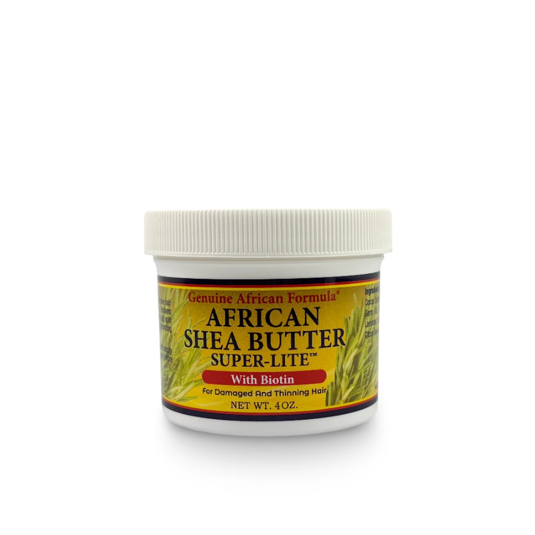 Genuine African Formula Shea Butter Super-Lite Hair Grease – 4oz (118 ml) | Moisturizing & Conditioning