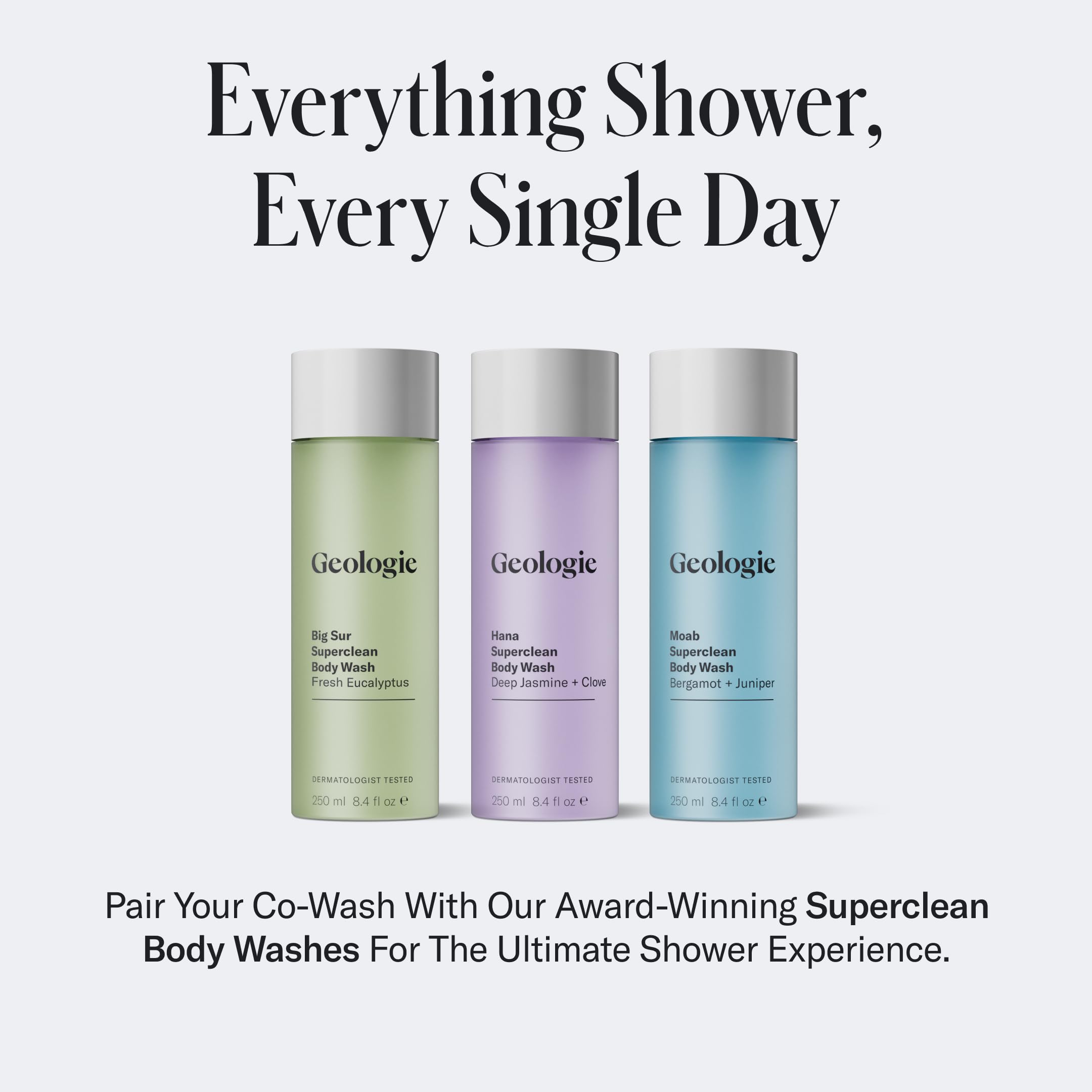 Geologie Cooling Hair Co-Wash – 4-in-1 Cleanser, Conditioner, Mask & Serum | Tea Tree, Aloe Vera, Squalane & Vitamin B5 | Eco-Friendly Pouch
