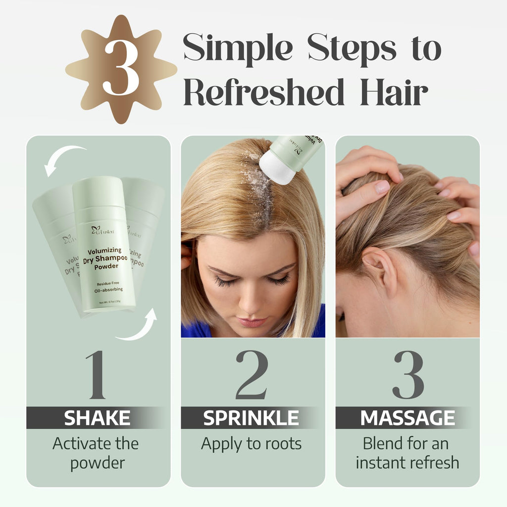 G-Fusion Volumizing Dry Shampoo Powder | No Residue, Aerosol-Free, Travel Size