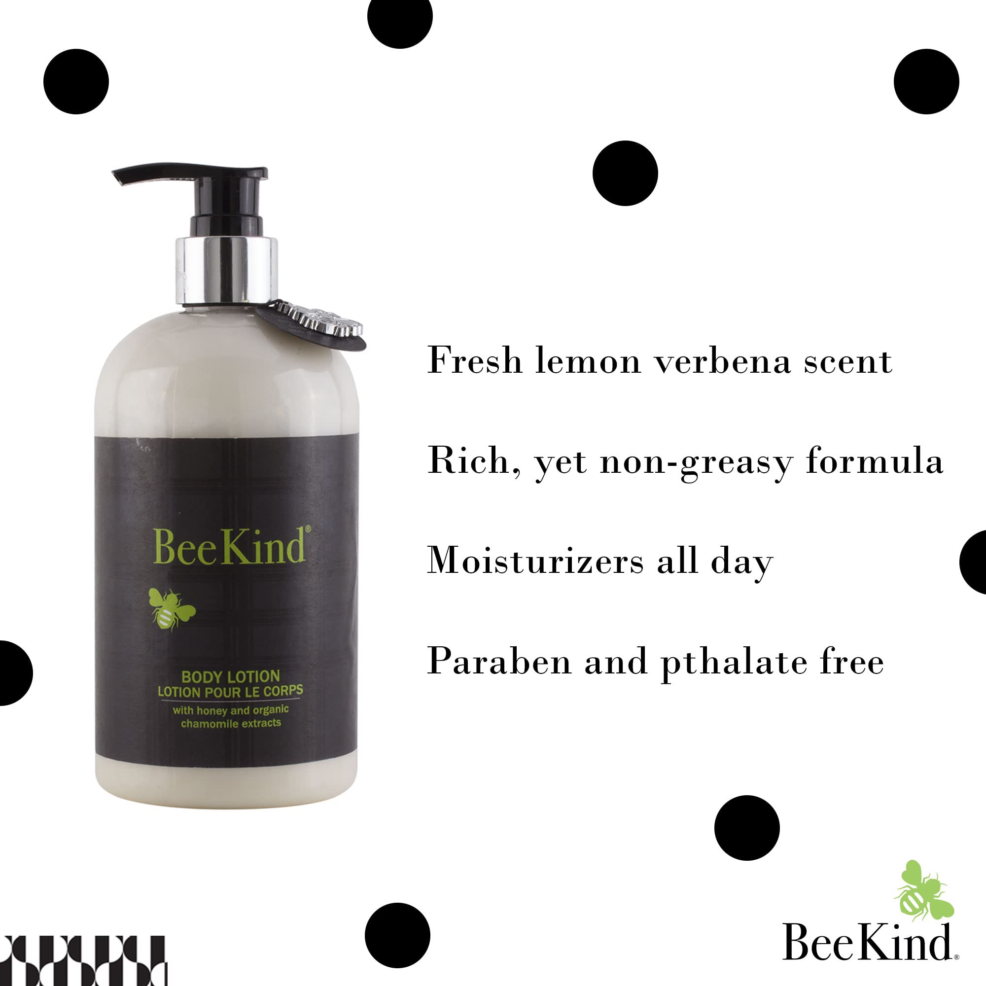 Gilchrist & Soames BeeKind Honey & Lemon Verbena Lotion – 15.5oz, Nourishing & Paraben/Sulfate/Phthalate Free