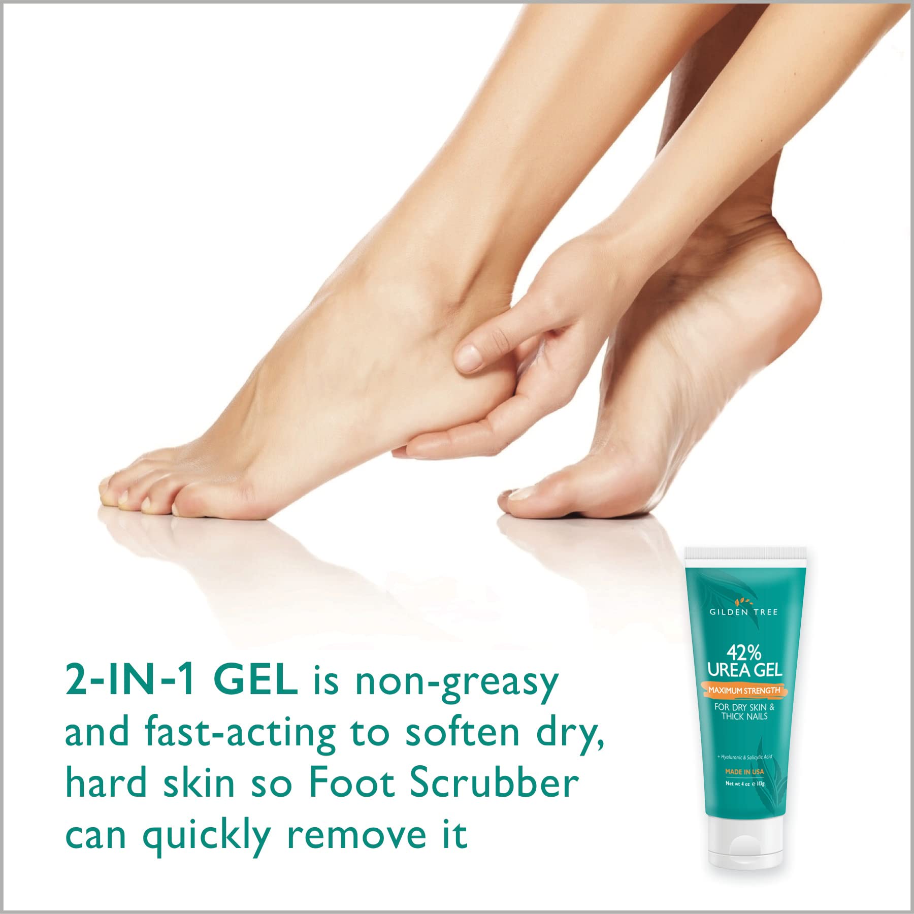 GILDEN TREE Callus Remover Gel + Foot Scrubber Kit | At-Home Pedicure Tools