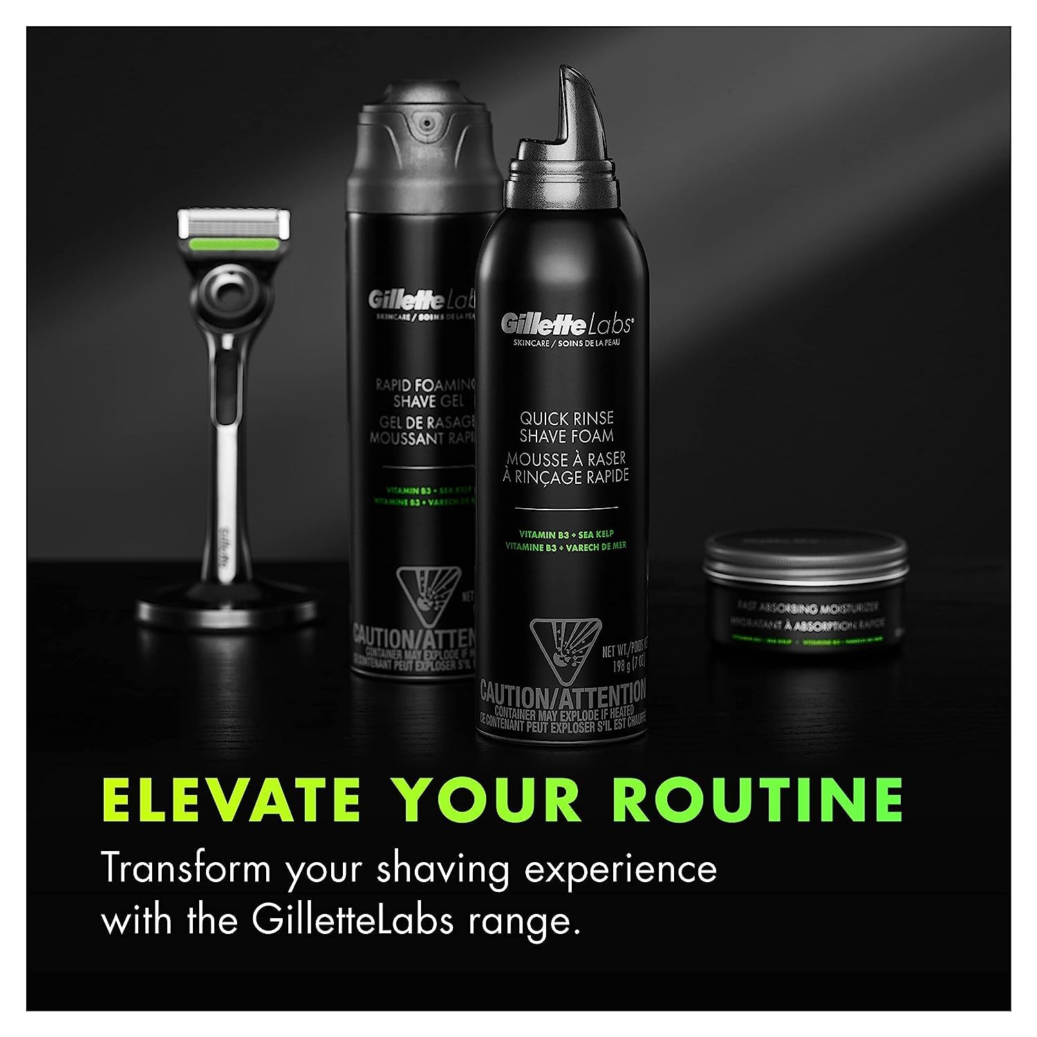 Gillette Labs Quick Rinse Foam for Men – Lightweight Shave Foam, 8.1 oz