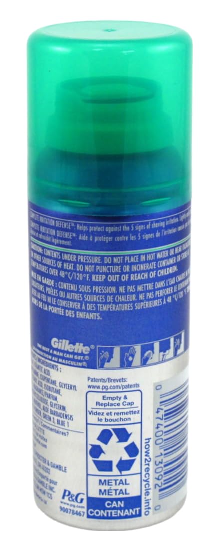 Gillette Series Shave Gel with Aloe Vera – Sensitive Skin, 2.5 oz, 12 Pack