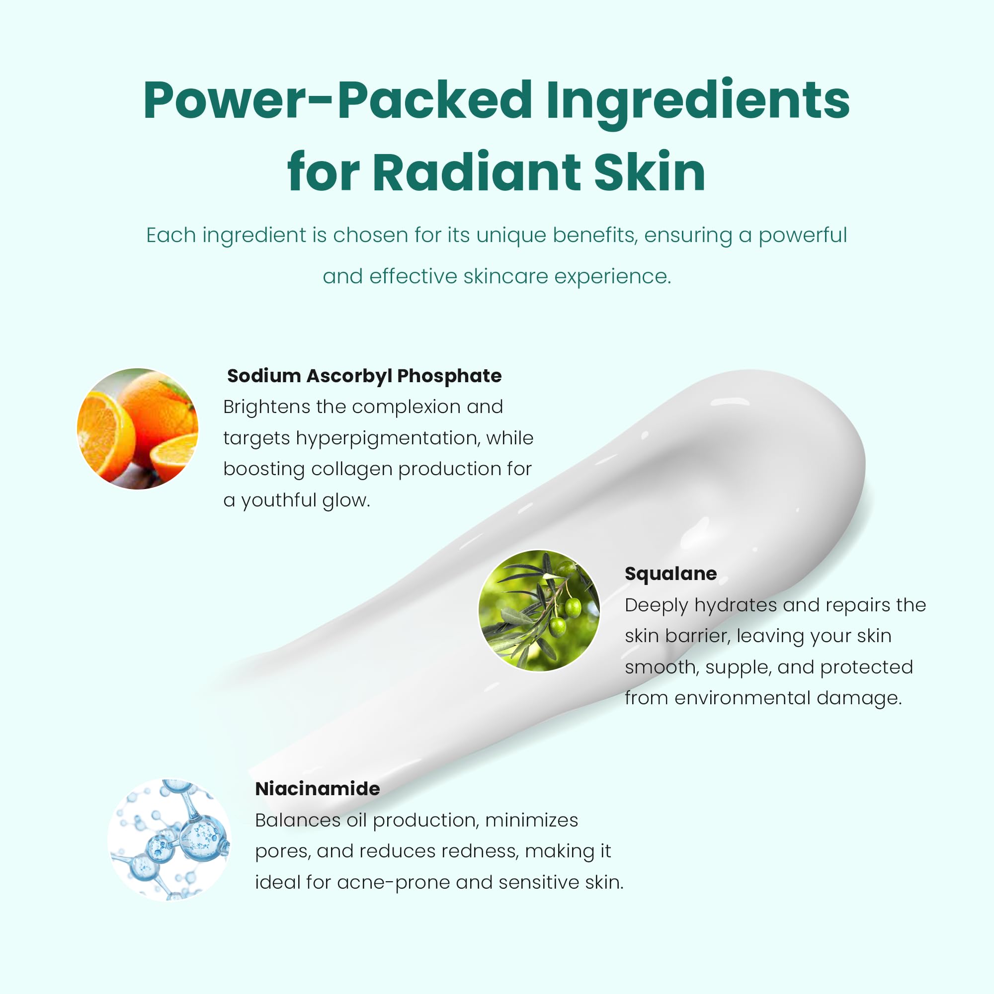 Gin Amber Beauty Vitamin C (10%) + Squalane Repair Cream – Face Moisturizer & Primer (1 fl oz)