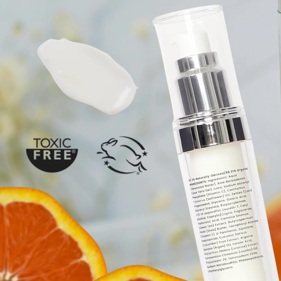 Gin Amber Beauty Vitamin C (10%) + Squalane Repair Cream – Face Moisturizer & Primer (1 fl oz)