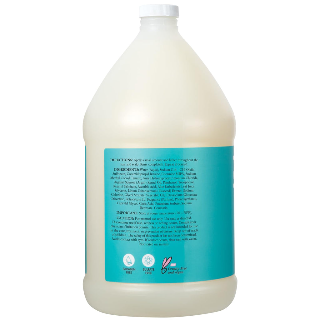 Ginger Lily Farms Salon Formula Argan Oil Shampoo – 100% Pure Morocco Argan Oil, All Hair Types, 1 Gallon Refill