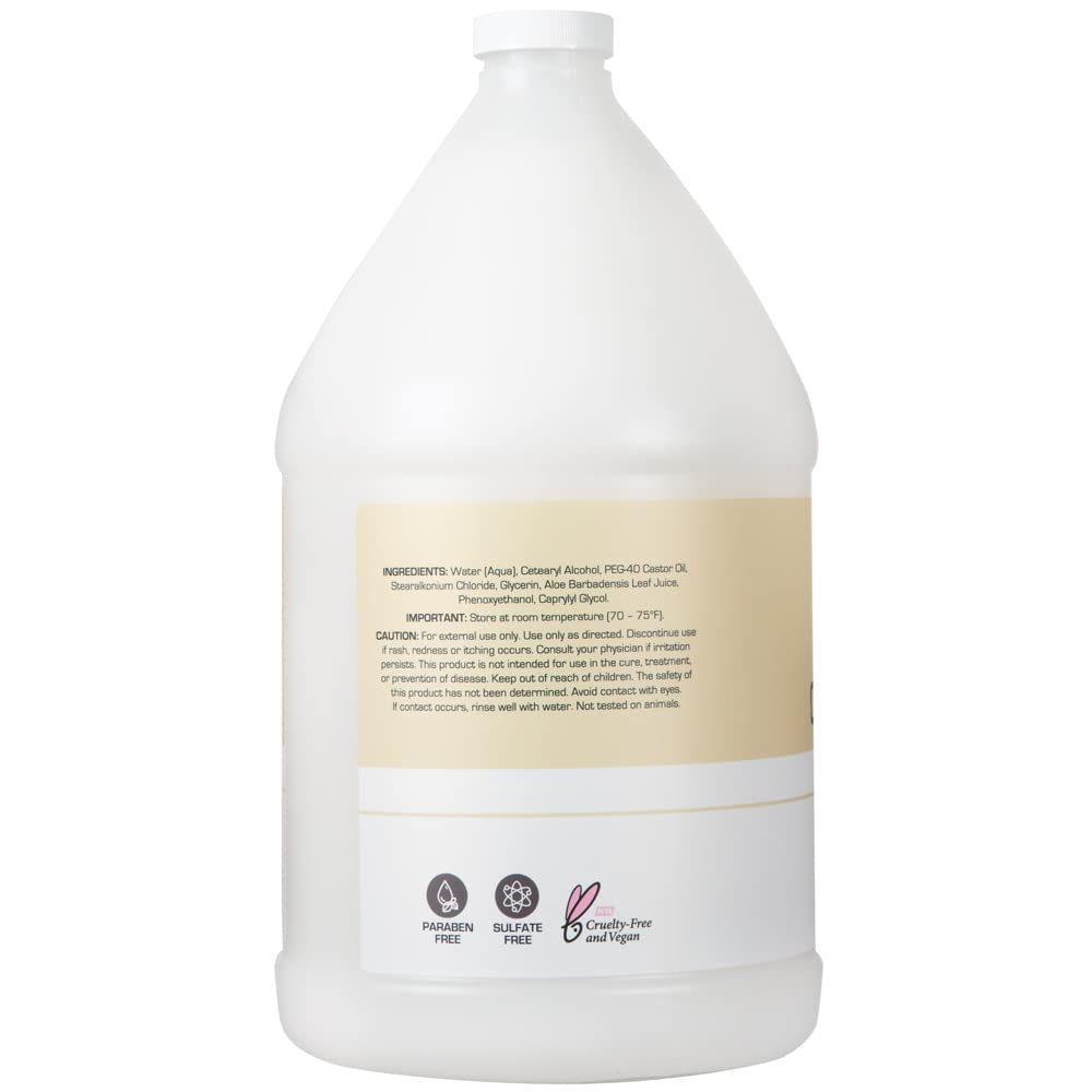 Ginger Lily Farms Club & Fitness Moisturizing Conditioner – Fragrance-Free, 1 Gallon Refill, Vegan & Cruelty-Free