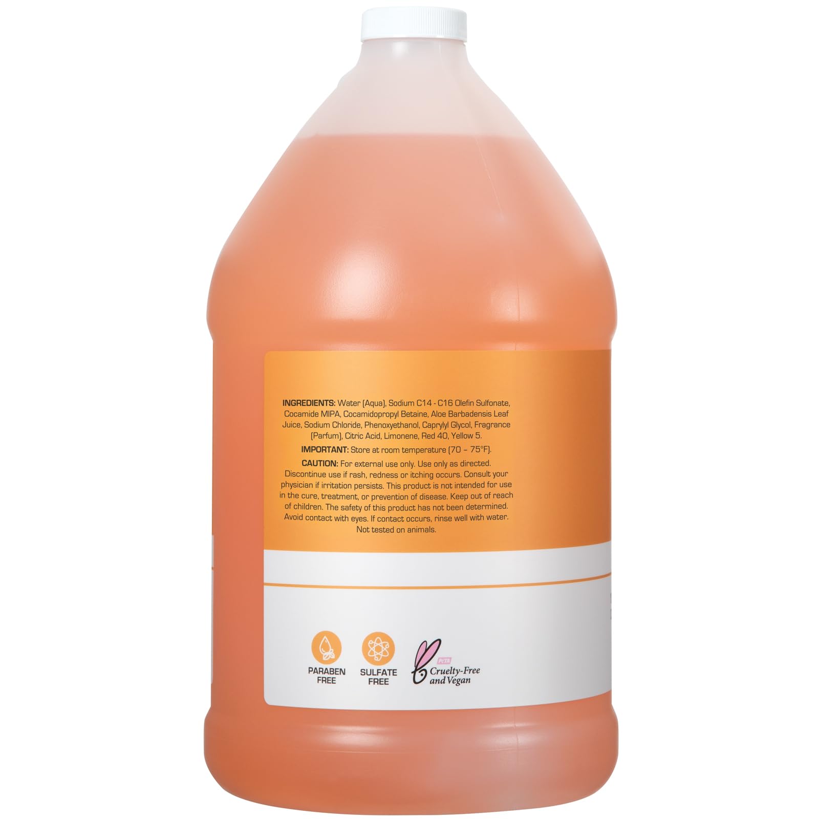 Ginger Lily Farms Club & Fitness Moisturizing Shampoo – 1 Gallon Refill, Vegan & Cruelty-Free