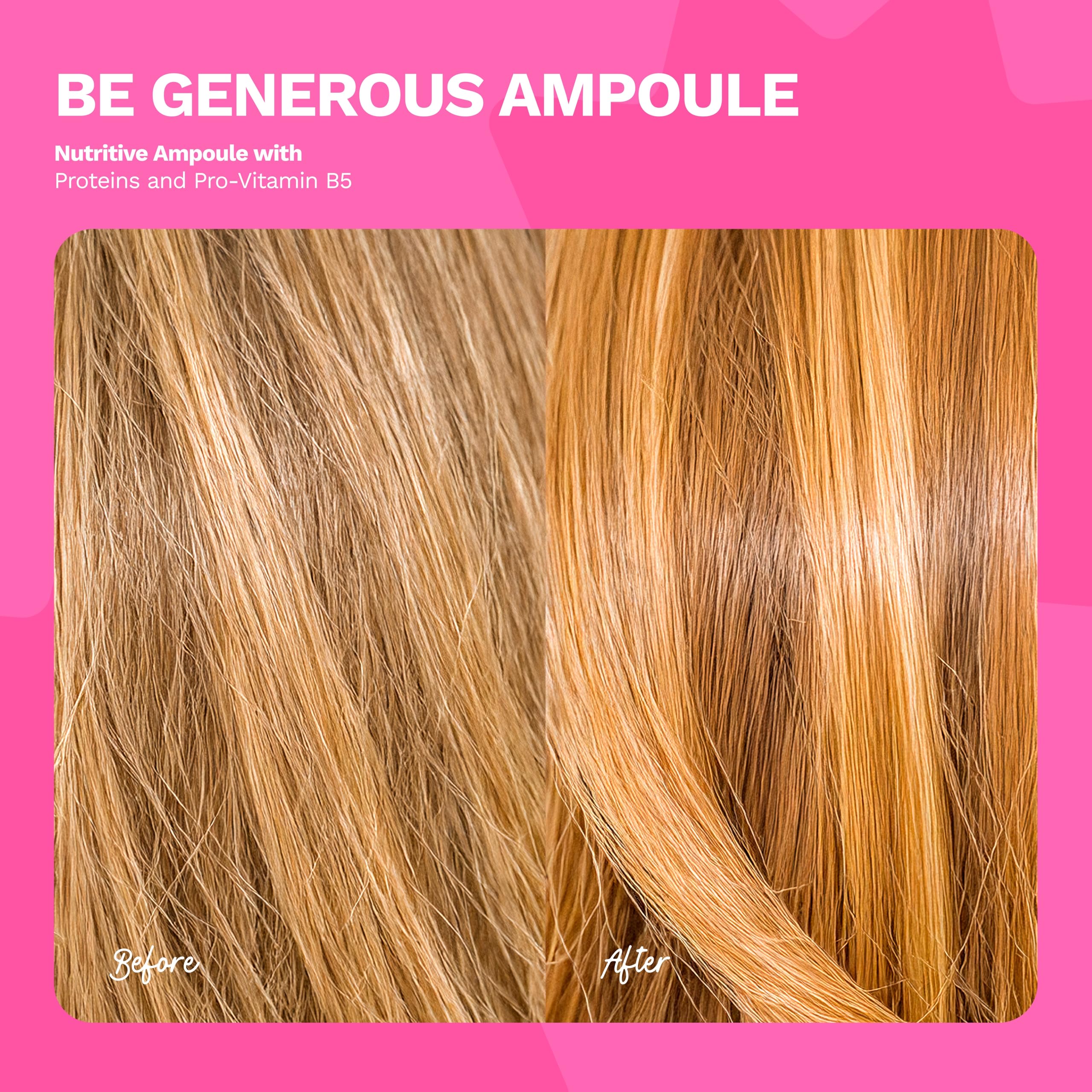 GINGER MILK Nutritive Hair Treatment Ampoule | BE GENEROUS | Pack of 3 x 0.5 fl oz