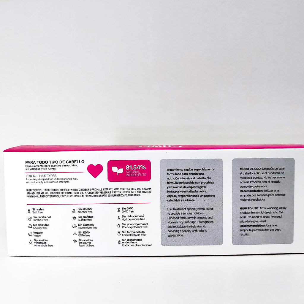 Ginger Milk Nutritive Hair Treatment Ampoule with Proteins and Pro-Vitamin B5 | BE GENEROUS (Pack 6 x 0.5 fl oz)
