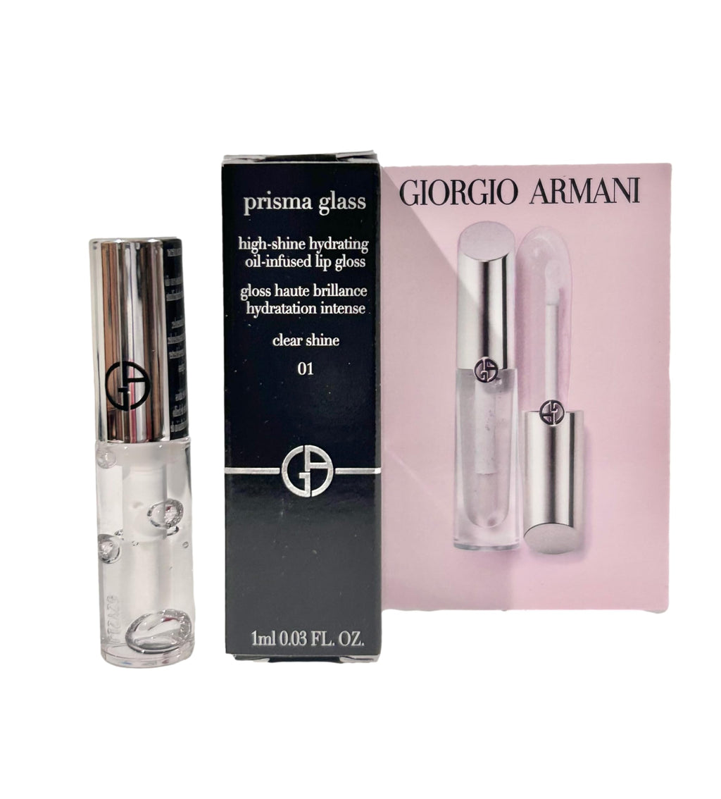 GIORGIO ARMANI Prisma Glass Clear Shine Lip Gloss #01 – 1 ml