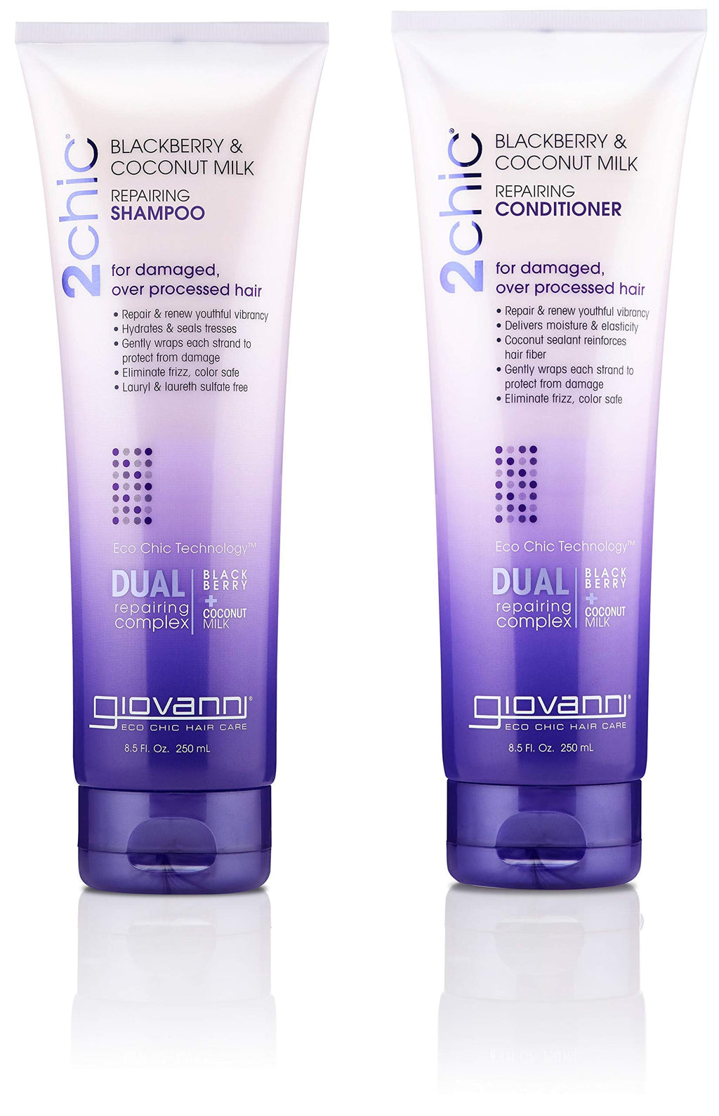 GIOVANNI 2Chic Repairing Shampoo & Conditioner – Dual Repairing Complex for Damaged Hair