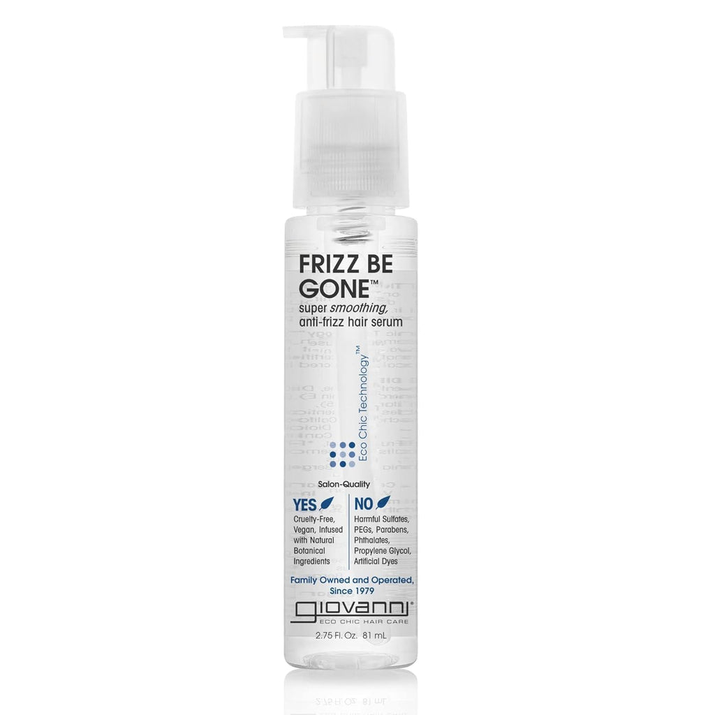 GIOVANNI Eco Chic Frizz Be Gone – Super Smoothing Anti-Frizz Hair Serum, Color-Safe & Shine-Boosting | 2.75 oz