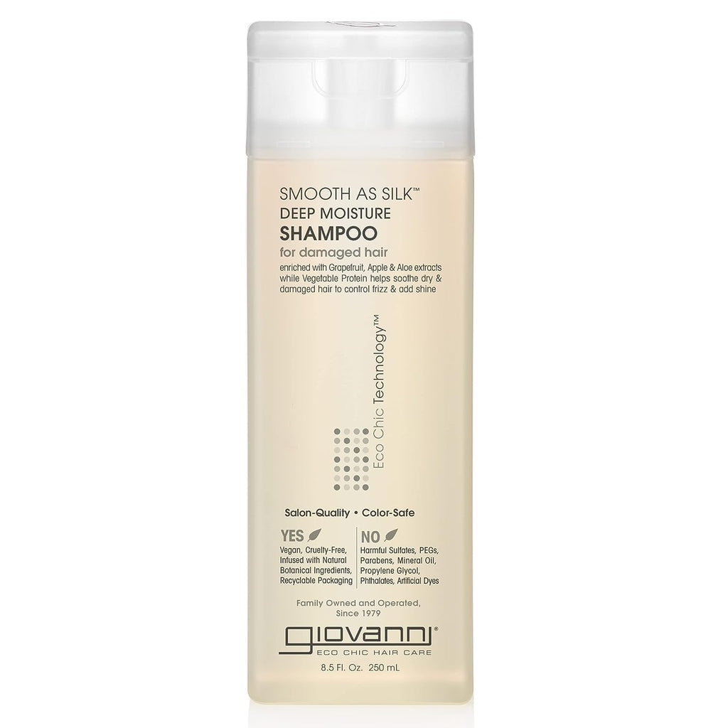 Giovanni Eco Chic Smooth as Silk Deep Moisture Shampoo – 8.5 oz | Hydrating, Silky-Soft Hair