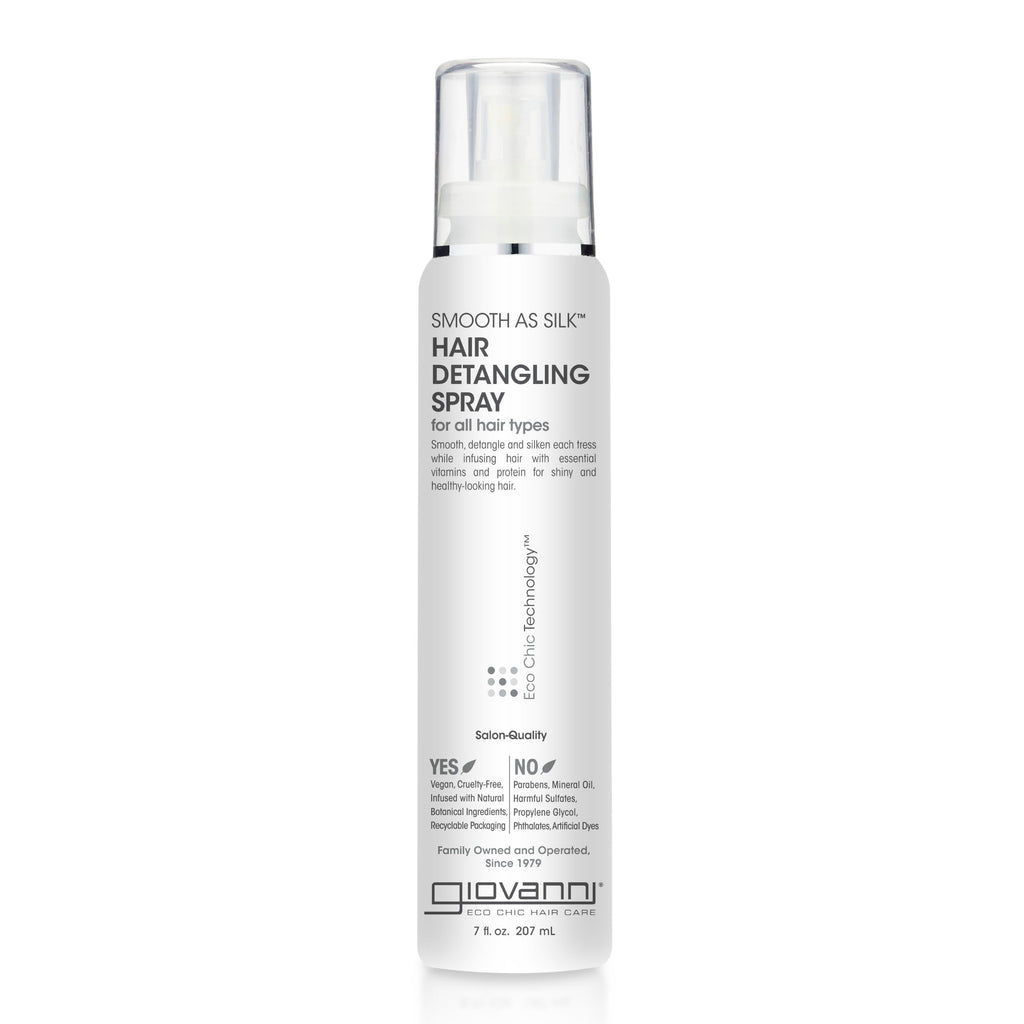 GIOVANNI Smooth As Silk Detangling Spray – Heat Shield, Nourishing 7 oz