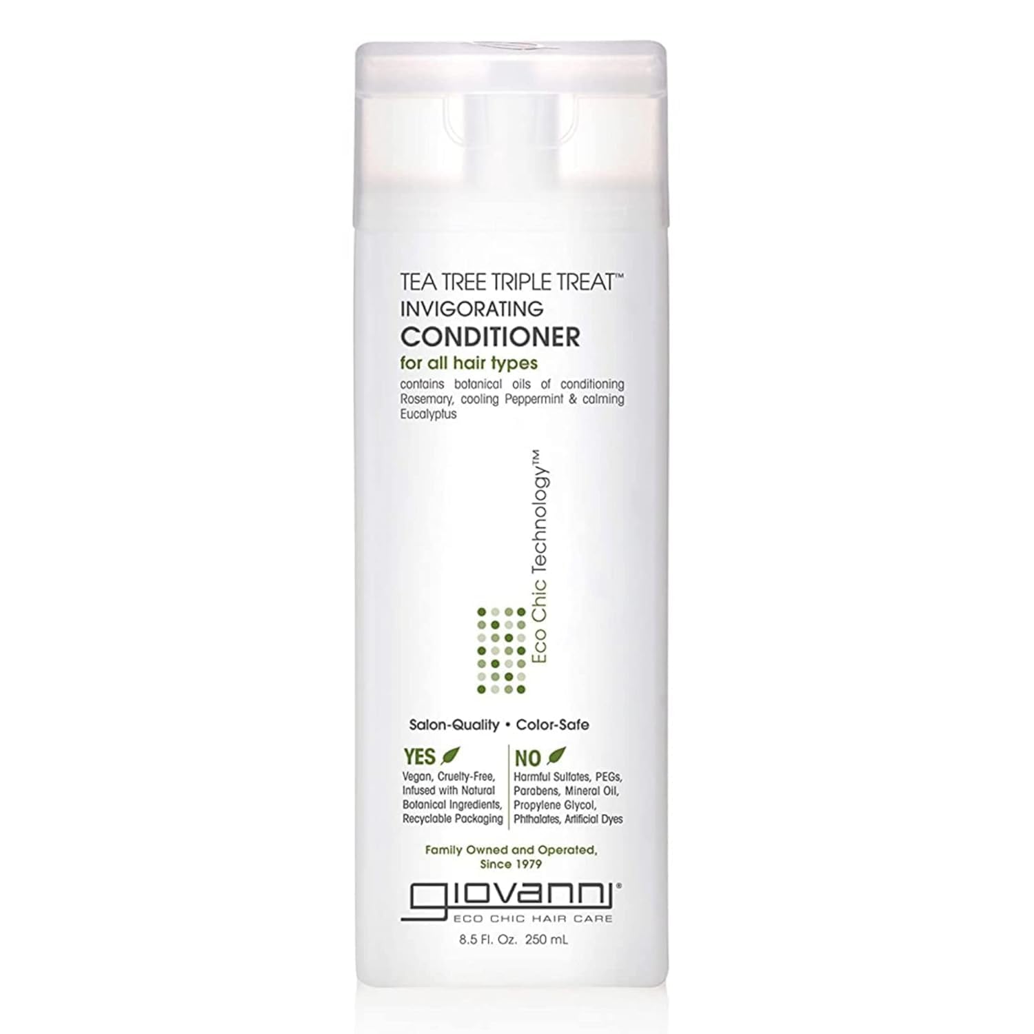 GIOVANNI Tea Tree Triple Treat Invigorating Conditioner – Cooling Peppermint, Eucalyptus & Rosemary, 8.5 oz Paraben Free