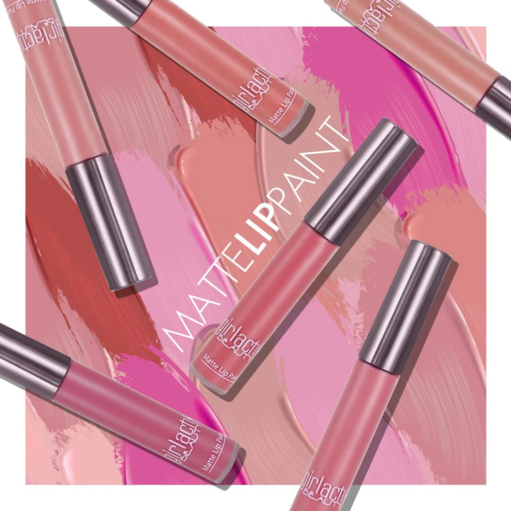 Girlactik Allure Lip Paint Matte Liquid Lipstick – Long-Lasting, Smooth, Pigmented (7.5 ml)