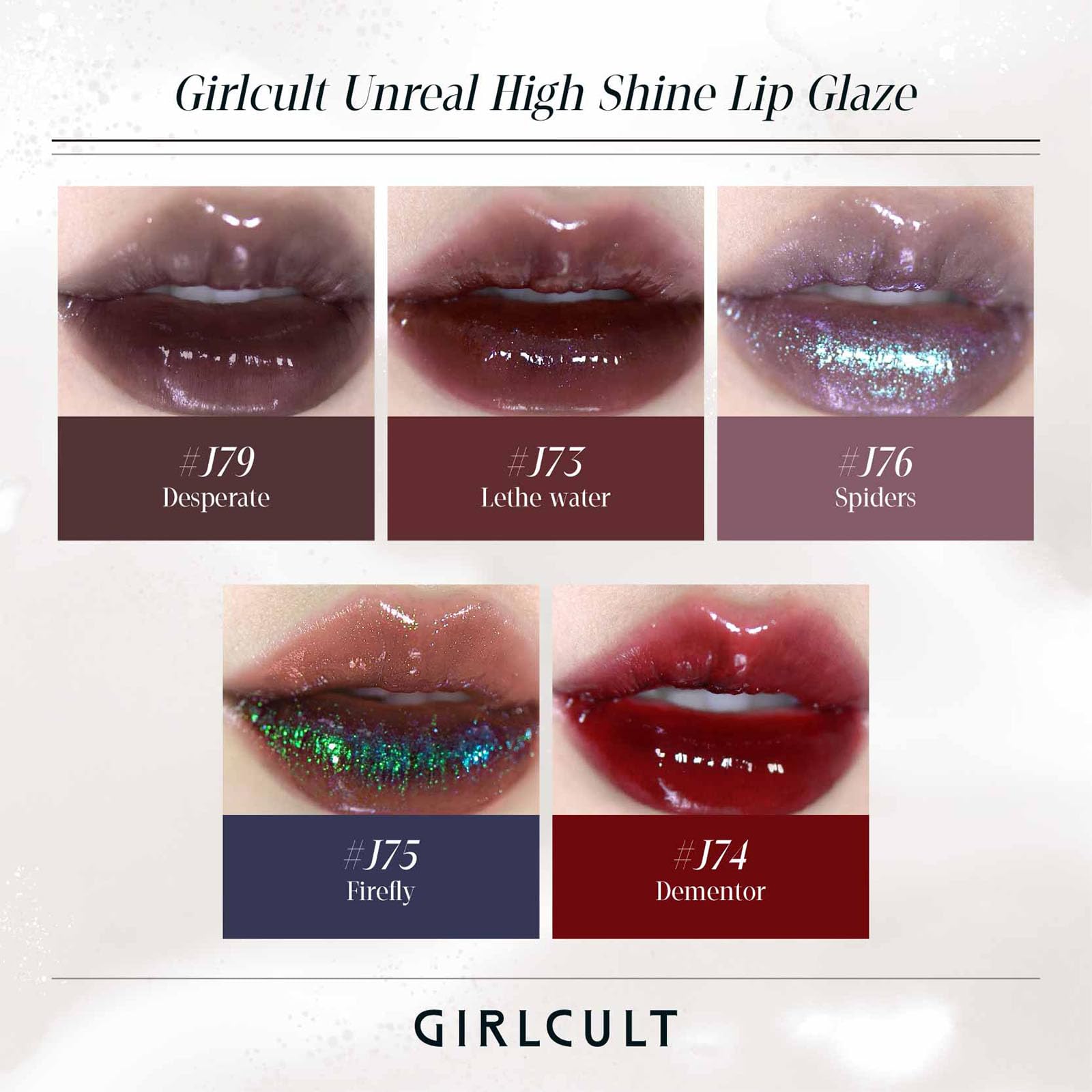 GIRLCULT Glass Shine Lip Gloss – Non-Sticky Hydrating Lip Stain with High-Gloss Finish