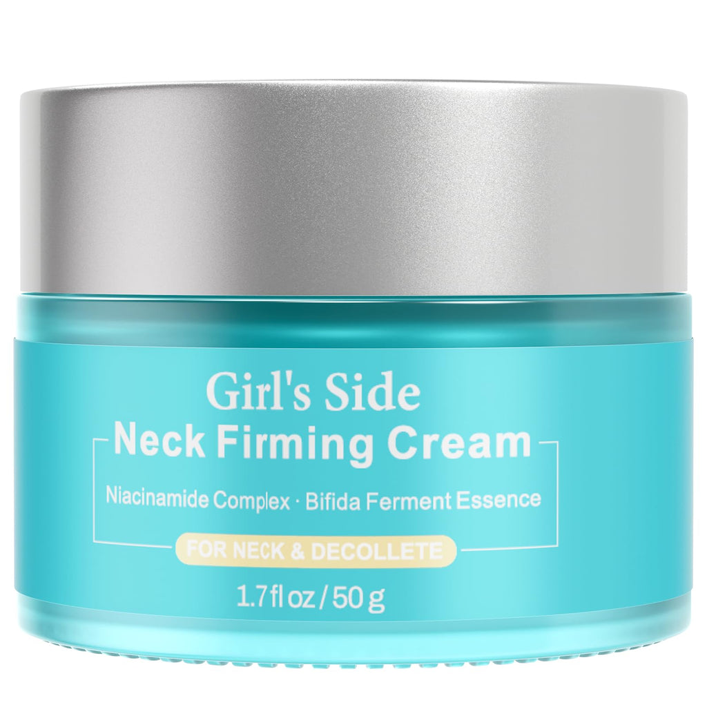 Girl's side Neck Firming Cream with Niacinamide & Bifida Ferment – Hyaluronic Acid, Caffeine, Ceramide Moisturizer | 1.7 oz