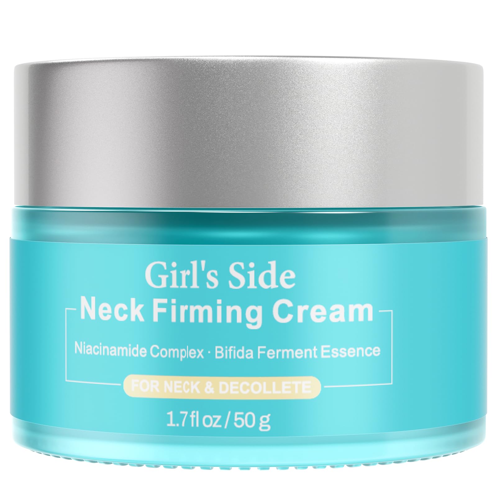 Girl's side Neck Firming Cream with Niacinamide & Bifida Ferment – Hyaluronic Acid, Caffeine, Ceramide Moisturizer | 1.7 oz