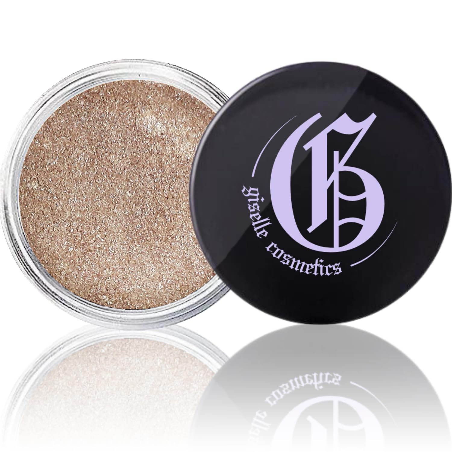 Giselle Cosmetics Coco Mineral Loose Eye Shadow – Organic, Talc-Free Shimmer Palette (Brown, Gold, Copper & White)