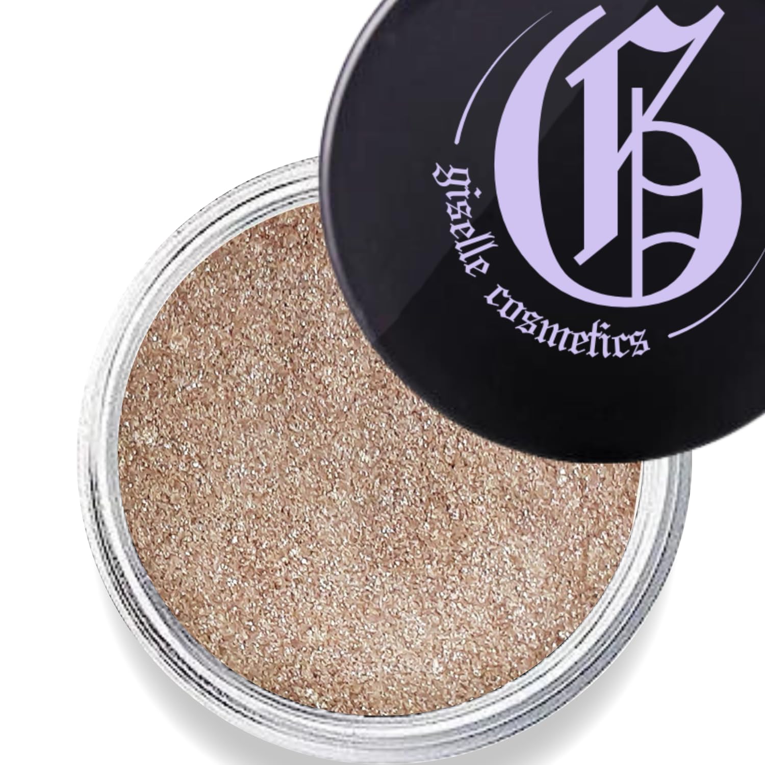 Giselle Cosmetics Coco Mineral Loose Eye Shadow – Organic, Talc-Free Shimmer Palette (Brown, Gold, Copper & White)