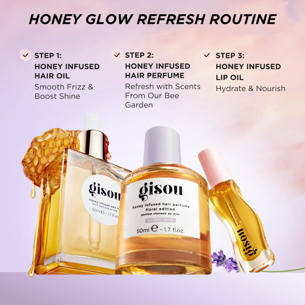 Gisou Honey Infused Hair Perfume Mini – Lavender Berry Scent with Mirsalehi Honey & Argan Oil, 0.5 fl oz