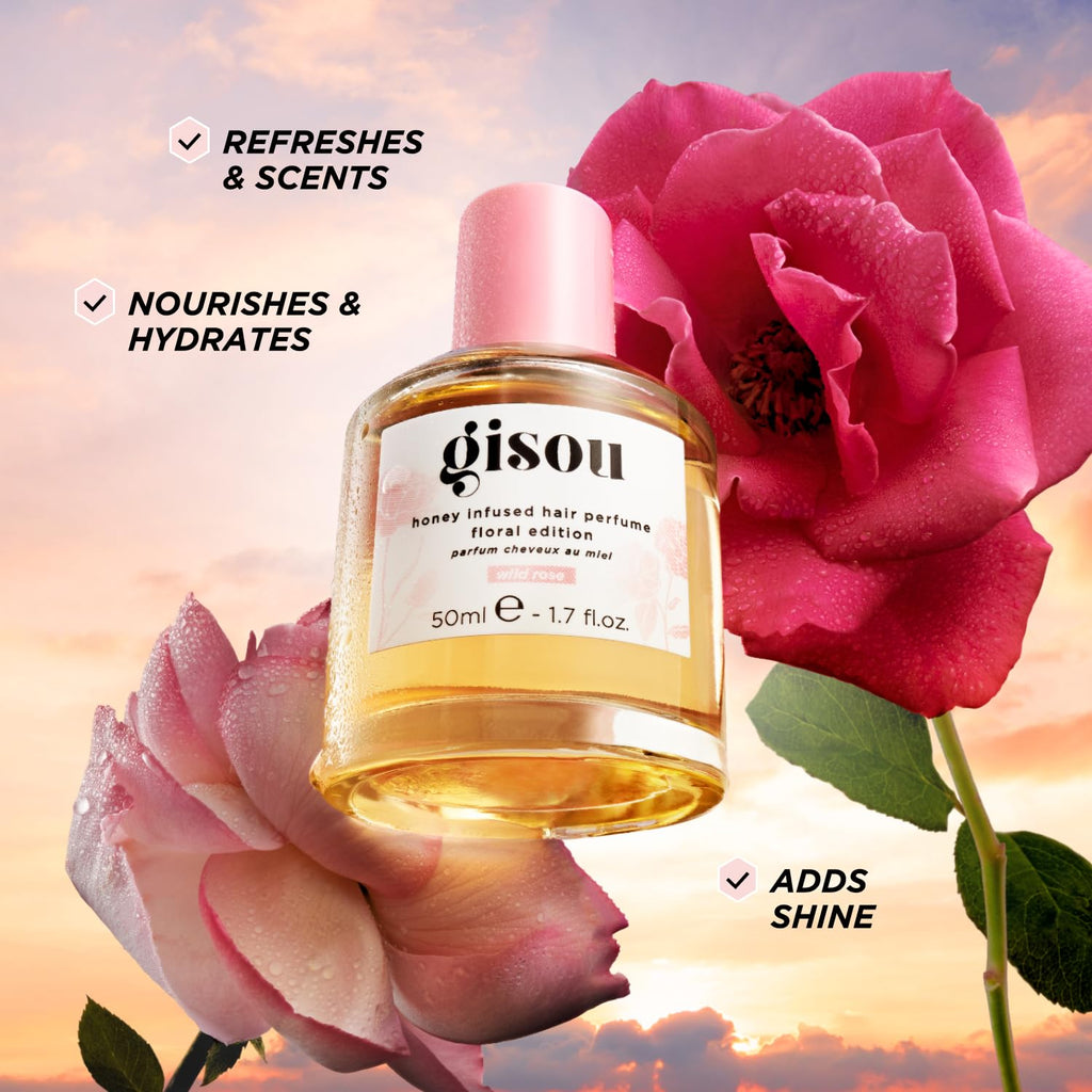 Gisou Honey Infused Hair Perfume Mini – Mirsalehi Honey & Argan Oil, Wild Rose