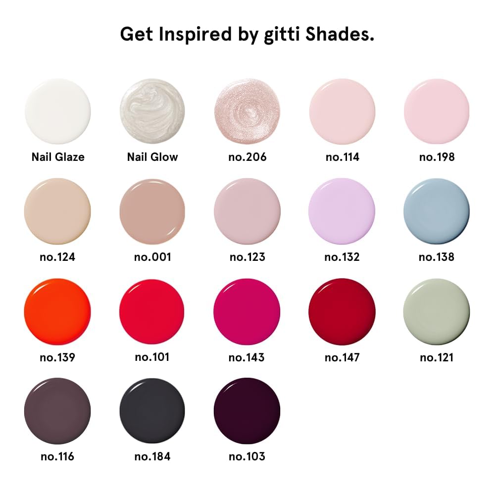 gitti Plant-Based Nail Polish No. 199 Rose Petals – 0.5 fl oz | Non-Toxic, 30-Free, Vegan & Cruelty-Free