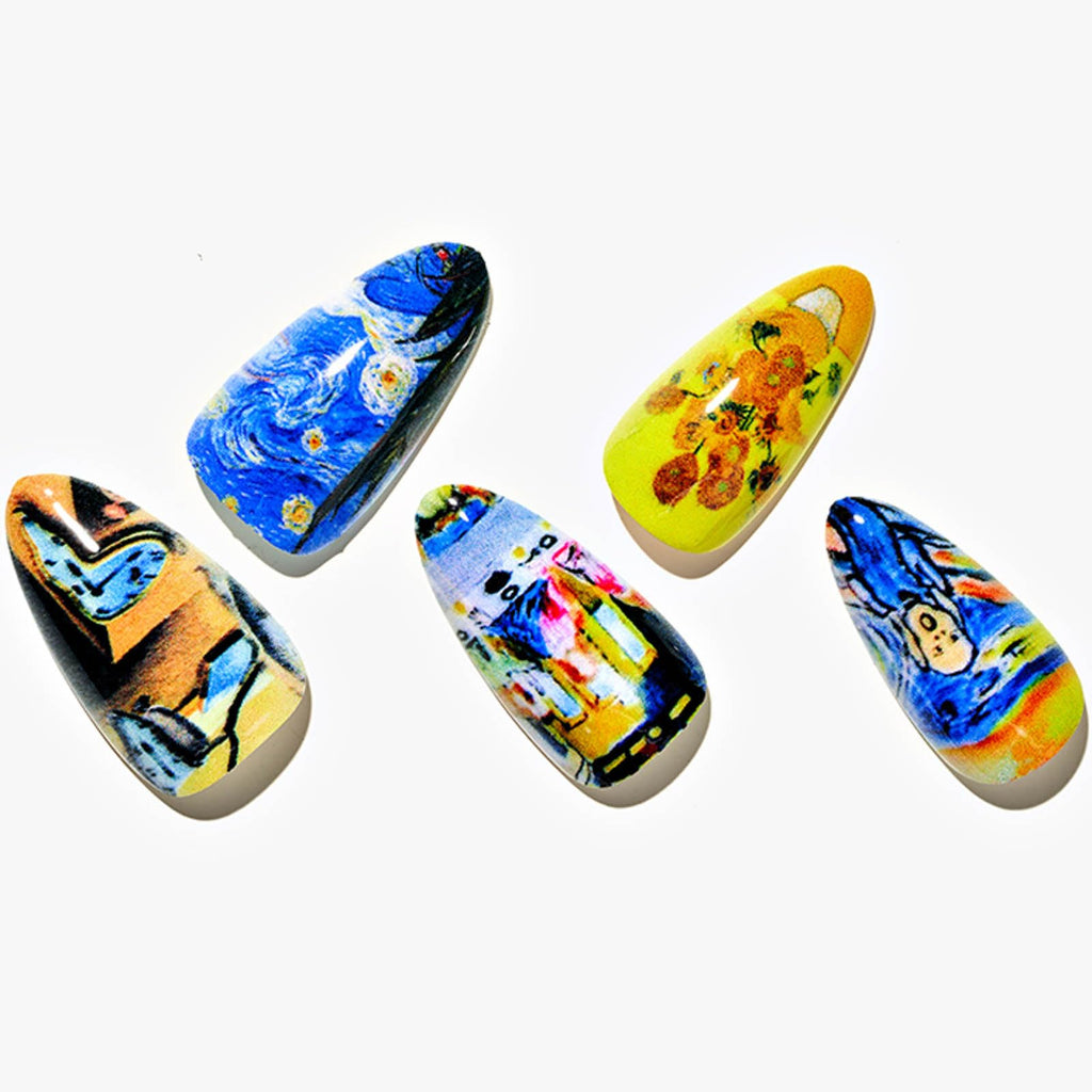 GLAMERMAID ThanksGiving Almond Press-On Nails – Gel Finish, 24 Pcs, Reusable Glue-On Tips