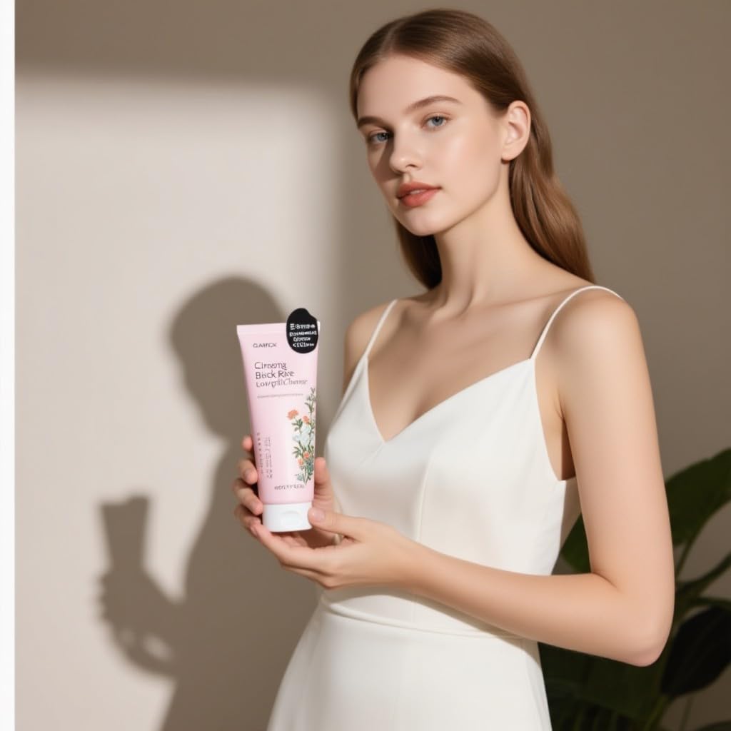 Glamfox Ginseng Black Rice Low pH Cleanser - Gentle Face Wash for Sensitive Skin