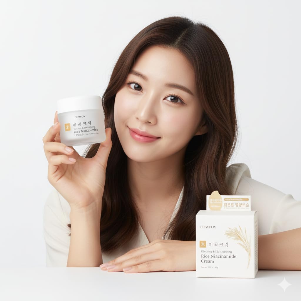 Glamfox Rice Niacinamide Cream – Glowing, Hydrating & Barrier-Strengthening