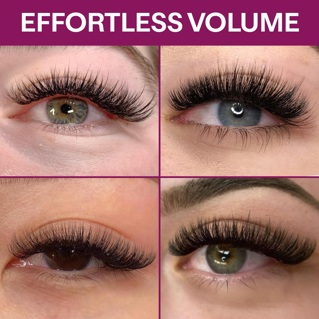 Glamgaze 500 Premade Lash Fans – 3D to 16D Curl, 0.05-0.07mm, 8-17mm