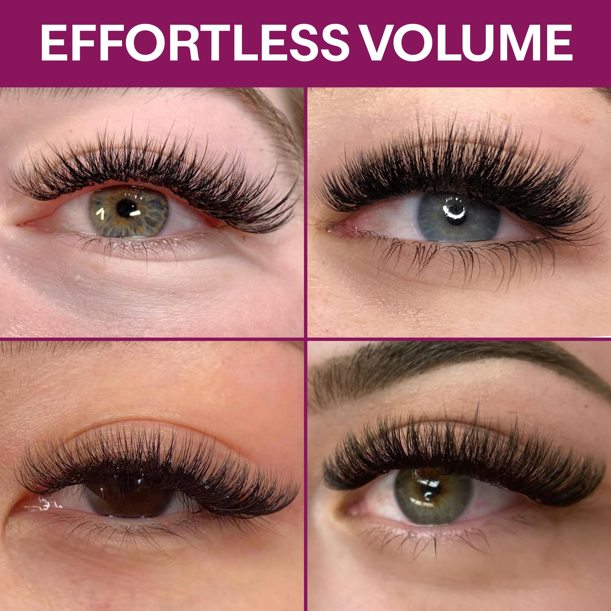 Glamgaze 500 Premade Lash Fans – 3D to 16D Curl, 0.05-0.07mm, 8-17mm