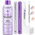 Glamonade Acetone Nail Polish Remover Kit – Gel Polish, Acrylic & Dip Powder Removal (8 oz)